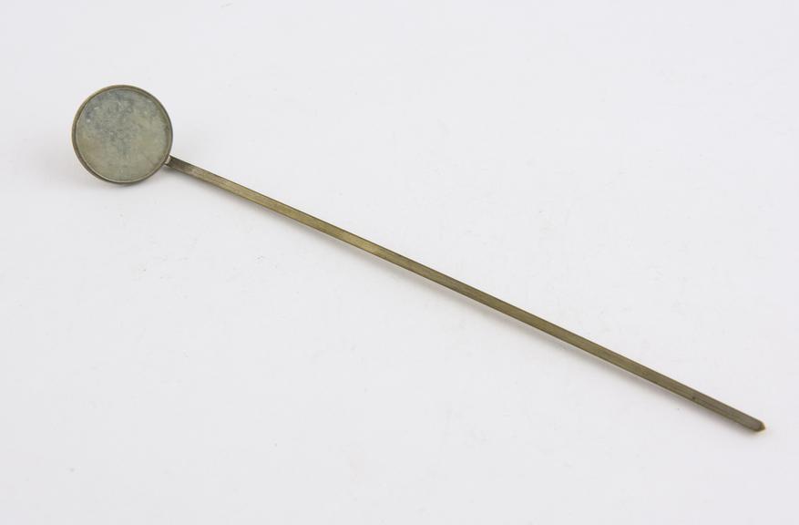 Laryngeal mirror, no.5, with stem, no handle, 1860-1920