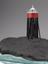 Whole model of the Smalls Lighthouse (1775-6) on a wood diorama