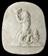 Plaster cast, merman blowing conch shell