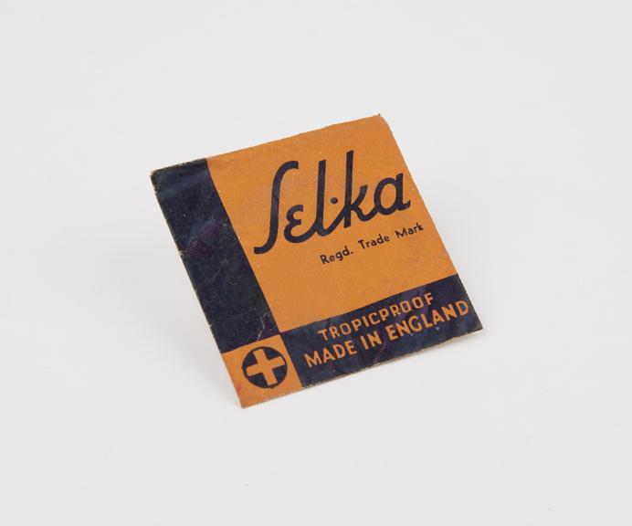 Condom packaging, single packet, by Sel-ka, 1935-1965