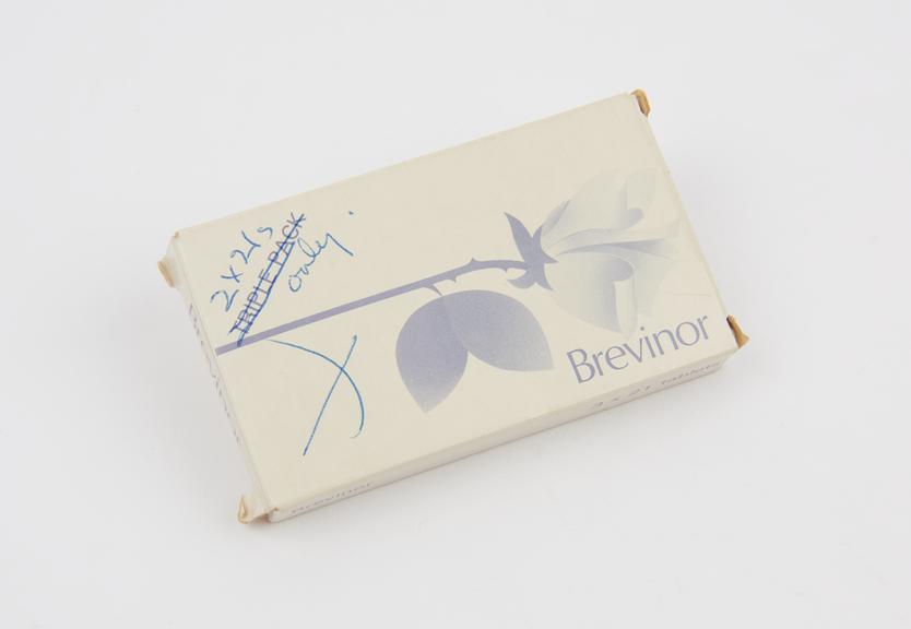 Carton containing two blister packs of contraceptive pills