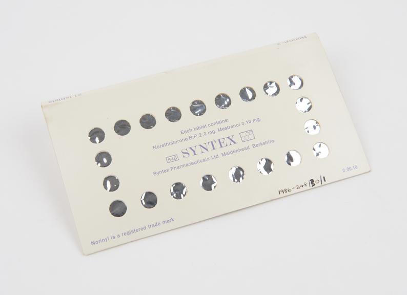 'Norinyl-2' oral contraceptive pills, England, 1968-1970