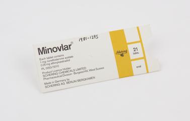 Box for Minovlar Oral Contraceptive Pill