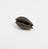 Small solid bronze amuletic pendant, shaped like cowrie shell