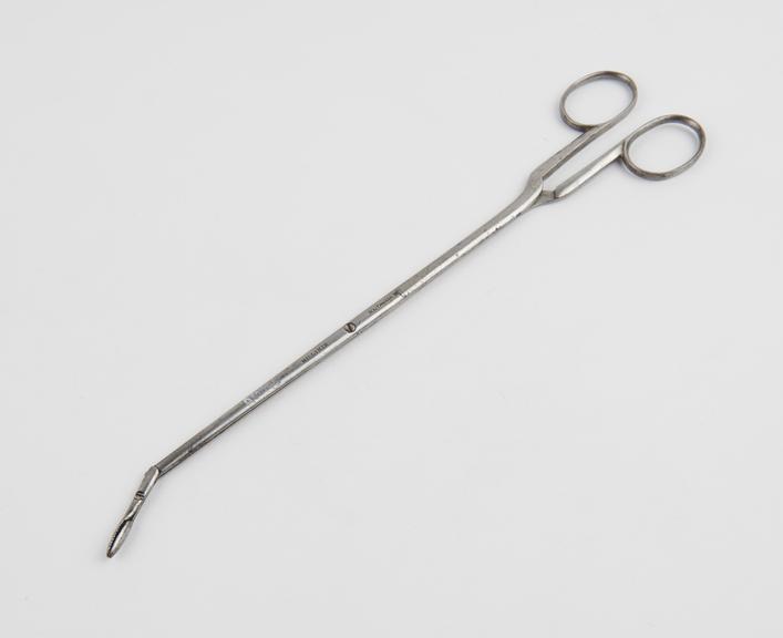 Uterine polypus forceps, steel, by Millikin, Southwark Street