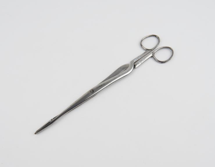 Uterine dressing forceps, steel, Hawksley, London, England