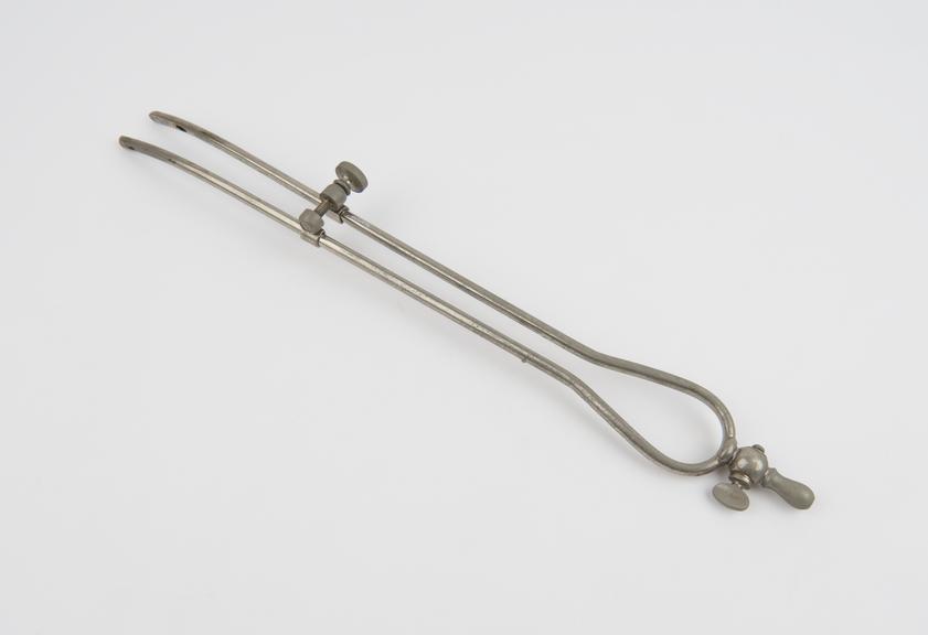 Uterine irrigator, Doleris, steel, nickel-plated, 1880-1920