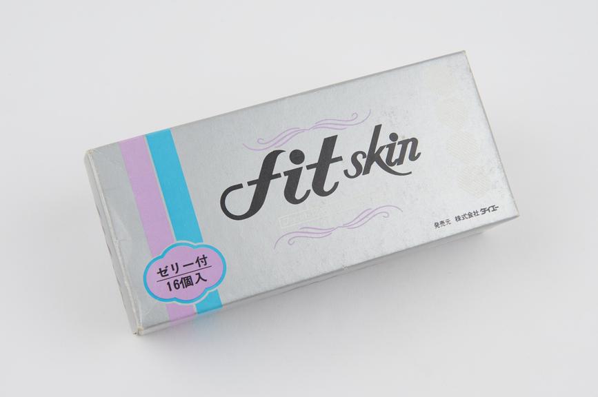 Carton of fit skin' condoms, Japanese, 1970s.'