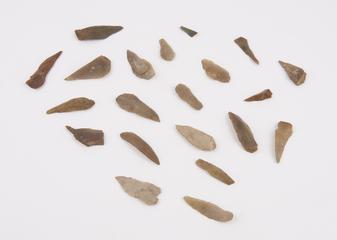 21 pieces of neolithic flint