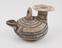 Oval earthenware vessel with neck