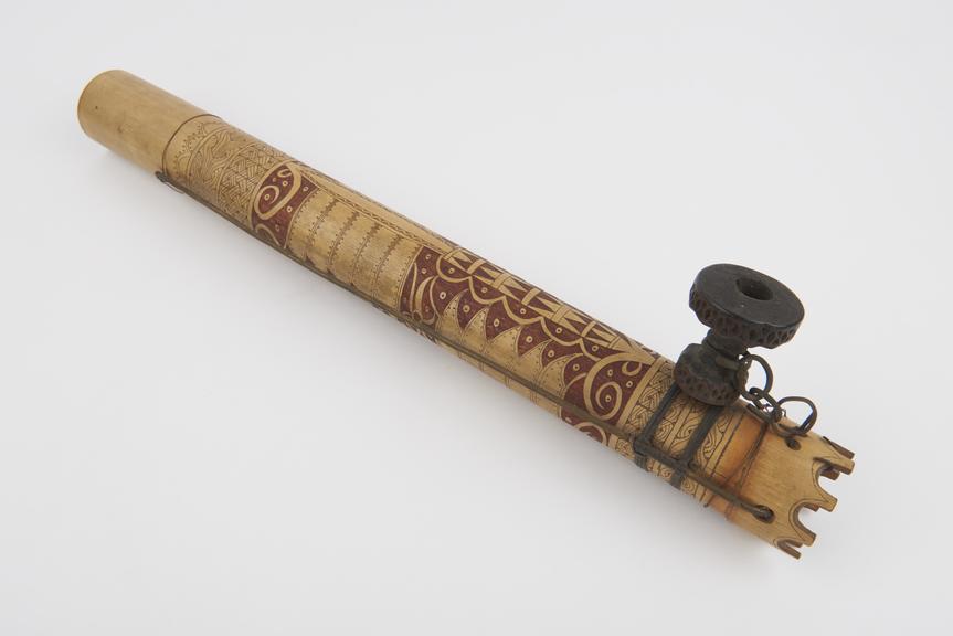 Bamboo tube tobacco pipe, Borneo, 1880-1930