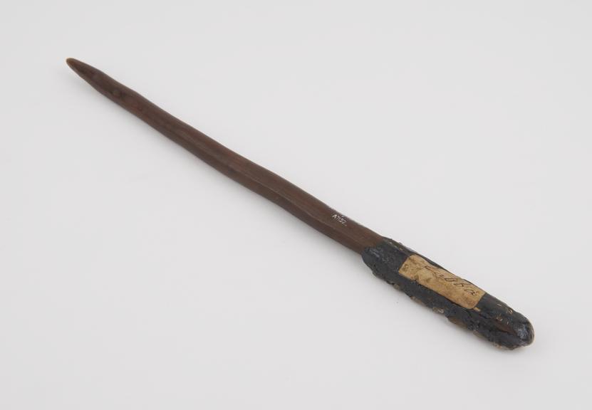 Wooden stick, with pointed handle