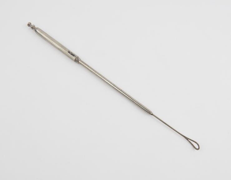 Curette, uterine, Sims, steel, European, late 19th century