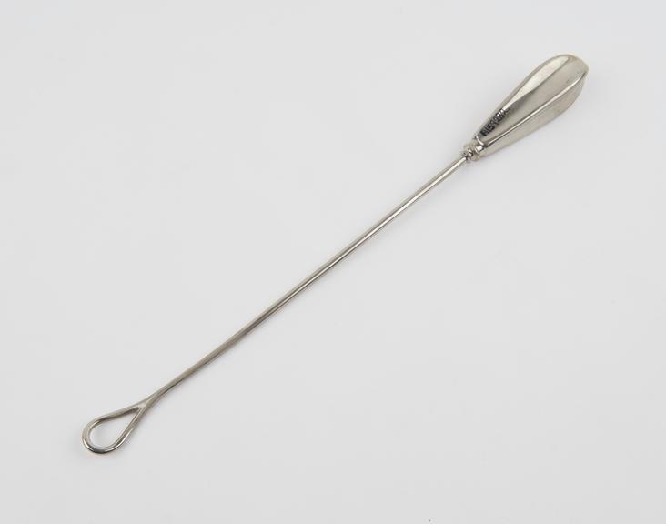 Curette, uterine, Thomas, steel, European, late 19th century