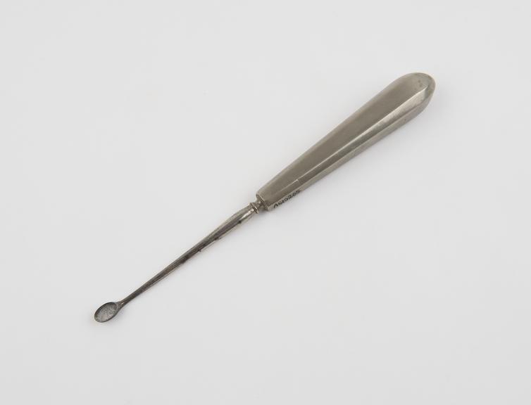 Scoop, uterine, Volkmann, steel, European, late 19th century