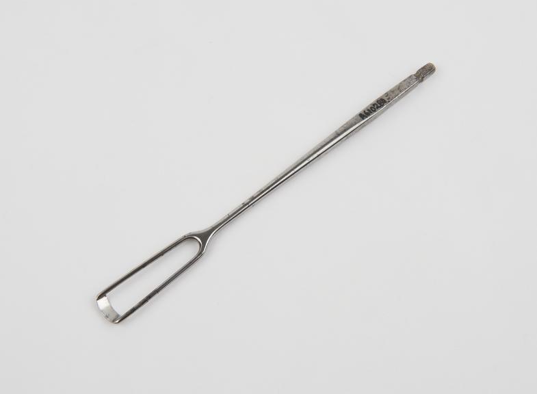 Curette, uterine, steel, handle missing