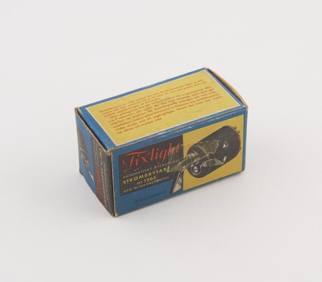 Box for Fixlight Nr.1265 flasher unit, 1951.