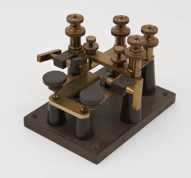 Double current telegraph key, made by Gambrell Bros. Ltd