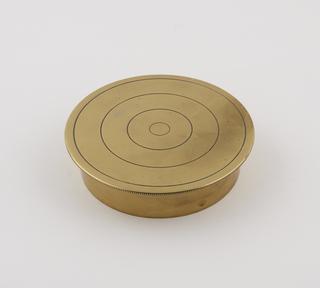 Round brass cover for mariner's magnetic compass