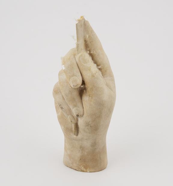 Plaster cast of the right hand of Prof