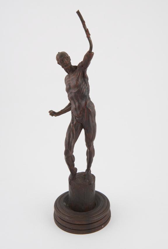 Wax statuette of naked man, Italian, probably late 16th century