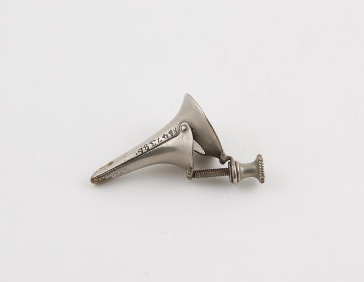 Speculum, nasal, Duplay, metal, nickel-plated, European