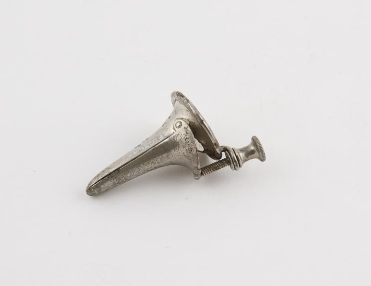 Speculum, nasal, Duplay, metal, nickel-plated, probably English