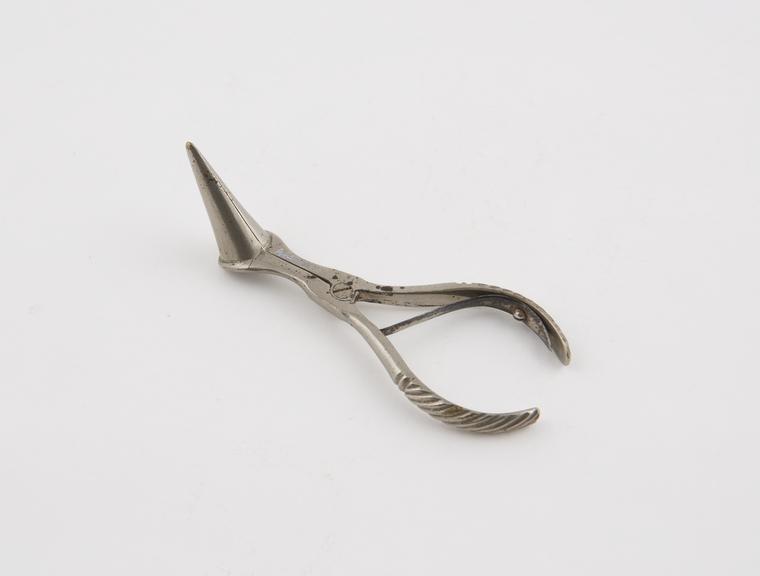 Kramer's aural speculum, plated metal, European, 1850-1920