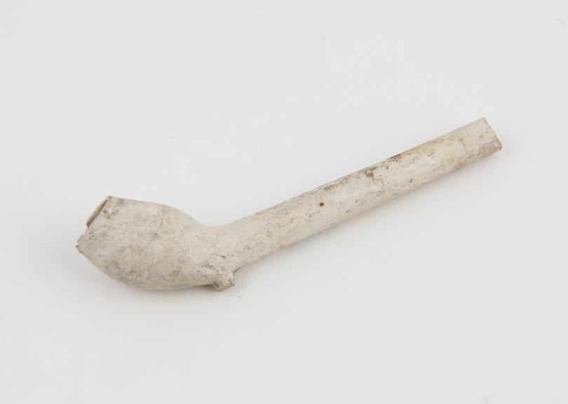 Clay tobacco pipe, incomplete, part of stem missing