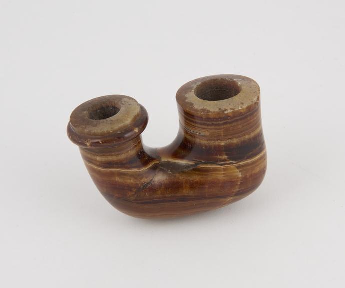 Fluorspar (or Blue John) tobacco pipe, bowl