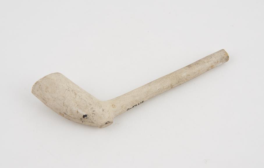 Clay tobacco pipe, incomplete, part of stem missing