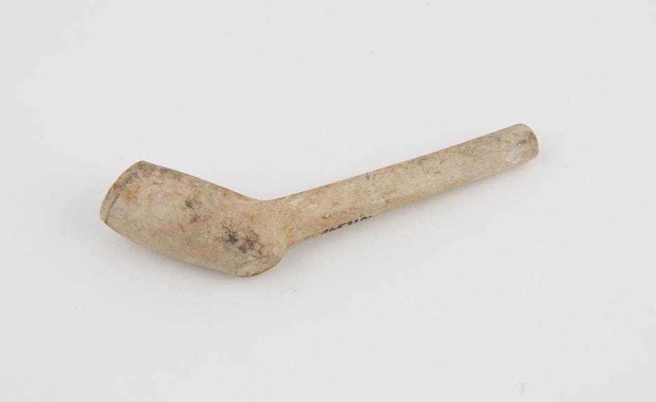 Clay tobacco pipe, incomplete, part of stem missing