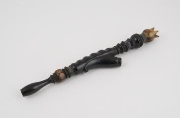 Wooden pipe stem, for porcelain tobacco pipe