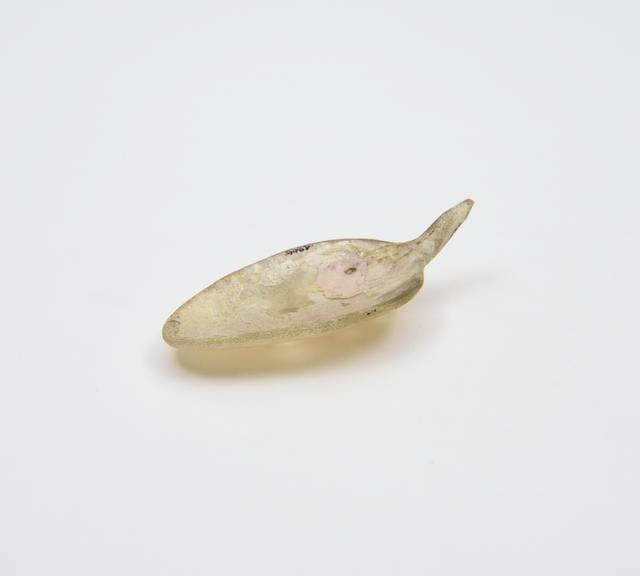 Glass spoon from Pompeii, Roman, 1 to 79AD