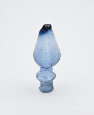 Glass flask, blue, Islamic