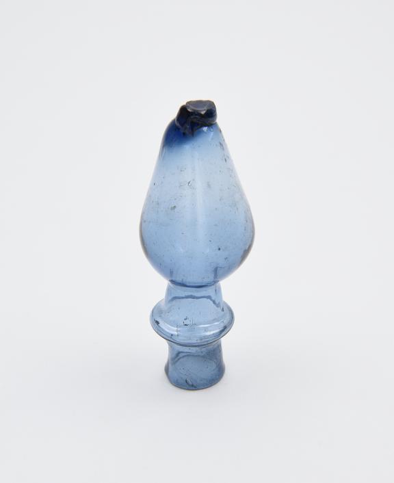 Glass flask, blue, Islamic