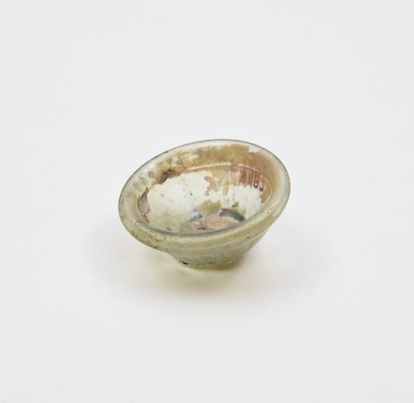 Glass base from an unidentified vessel, Roman, 251-450AD