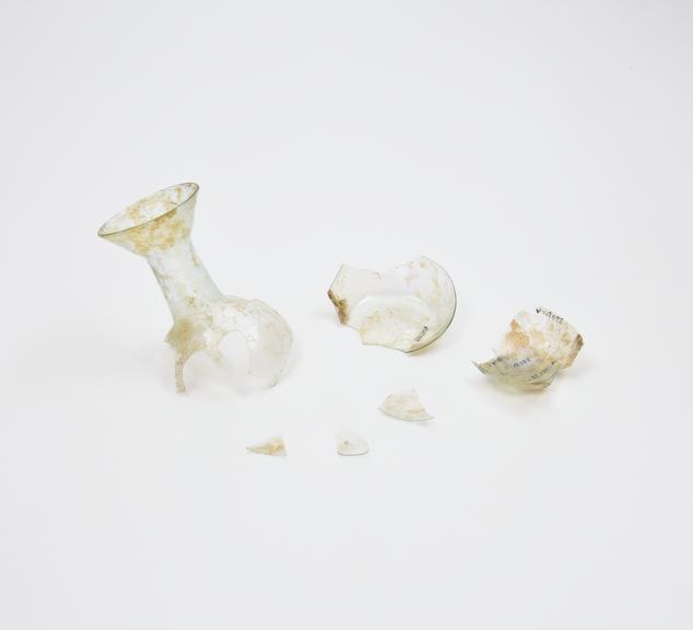 Glass flask, Roman, 151-300AD