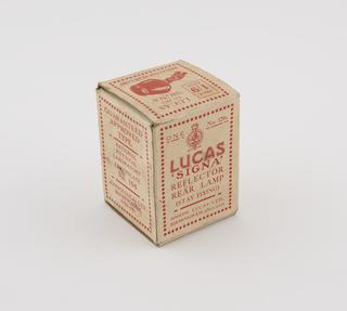 Maker's box for "Signa' reflector rear lamp