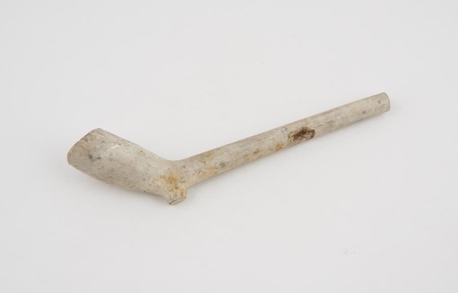 Clay tobacco pipe, incomplete, part of stem missing