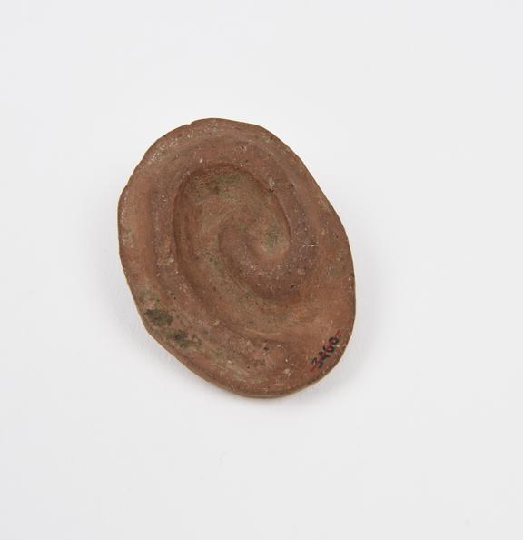 Votive ear, possbily right, terracotta, normal, solid, probably