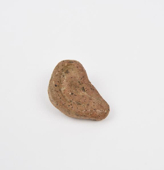 Votive right ear, terracotta, Etrusco-Roman, 200 BC to 200 AD