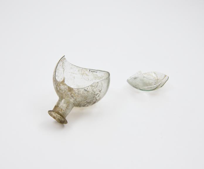 Glass flask, Roman, 251-450AD