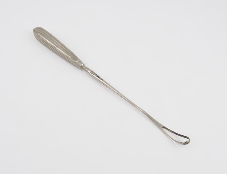 Curette, uterine, steel, European, late 19th century