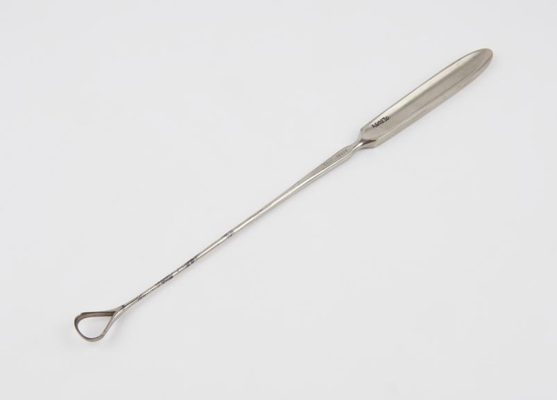 Curette, uterine, steel, by down of London, late 19th century