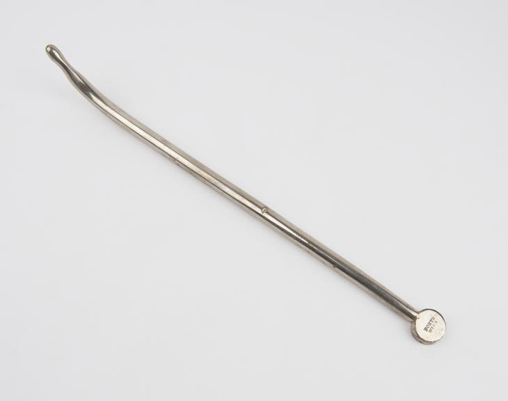 Uterine dilator, steel, nickel plated, early 20th century