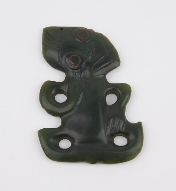 Green jade tiki, untraditional, Maori, New Zealand