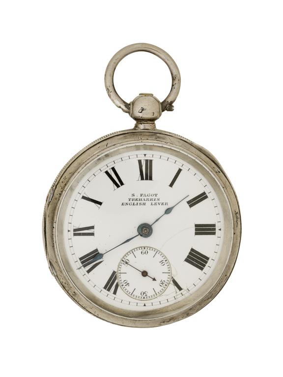 English lever reversing pinion pocket watch with dial Science Museum Group Collection