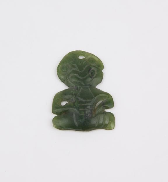 Green jade tiki, Maori, New Zealand, late 19th to 20th centuries