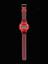 LCD digital quartz wristwatch, red plastic body and strap